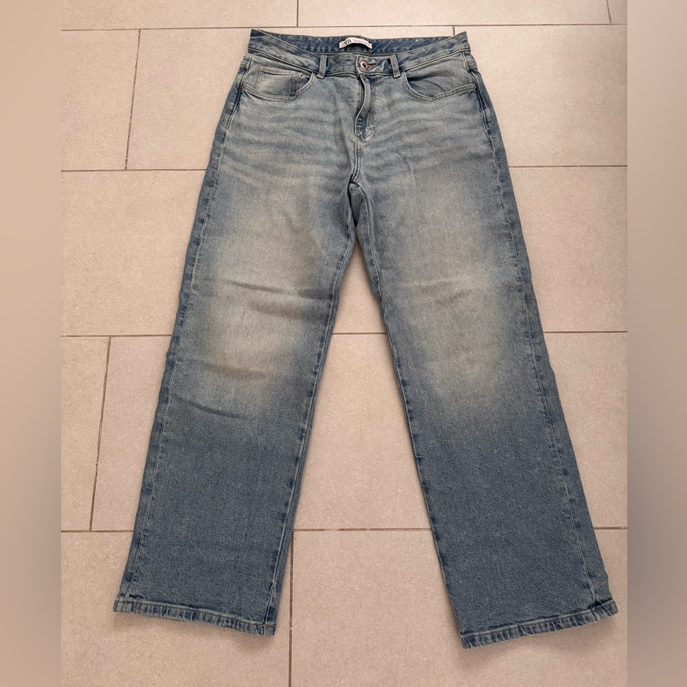 ZARA HIGH RISE Z1975 RELAXED FIT JEANS - Picture 3 of 10